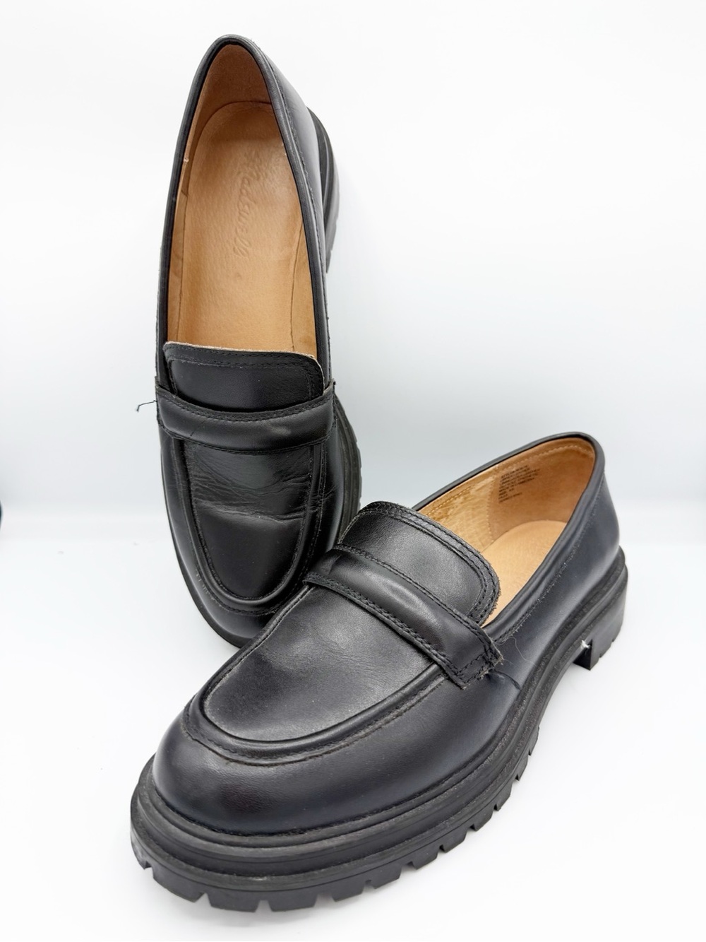 Madewell The Bradley Lugsole Loafer in Leather Black Size 9.5